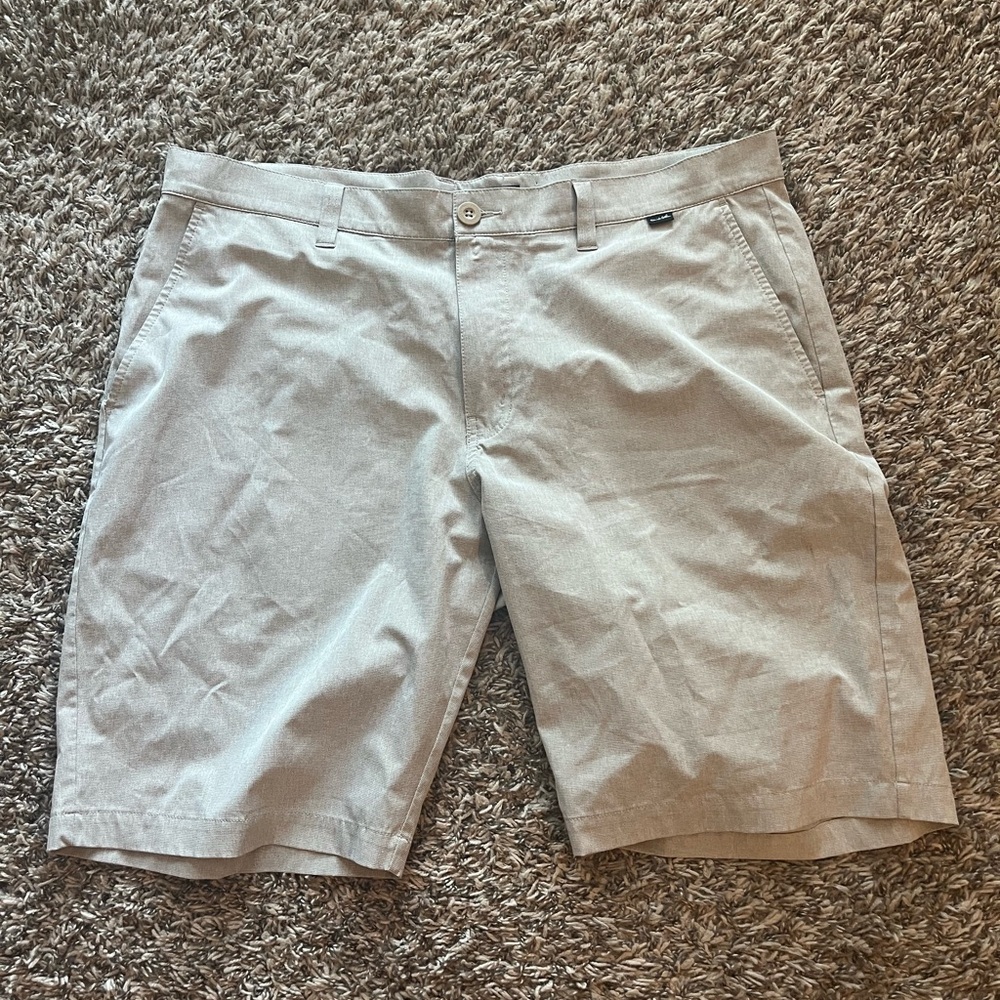 Travis Mathew Light Tan Flat Front Shorts